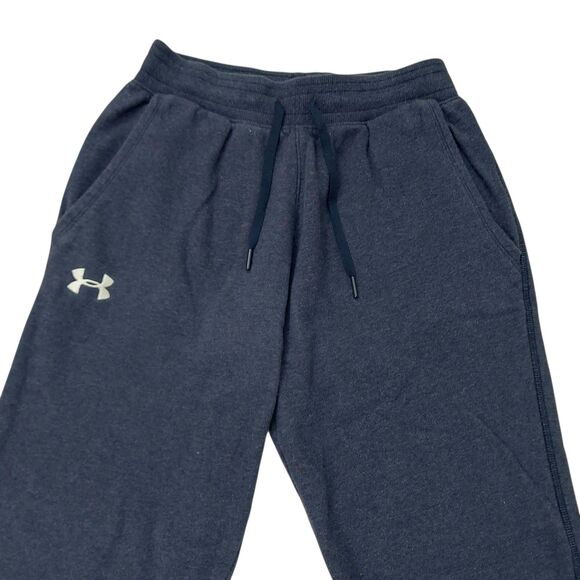 Under Armour Sweatpants Mens Medium Navy Fleece Loose Cotton Blend Athleisure - Picture 2 of 12